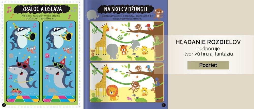 10 minut denne staci Hľadanie rozdielov pre deti